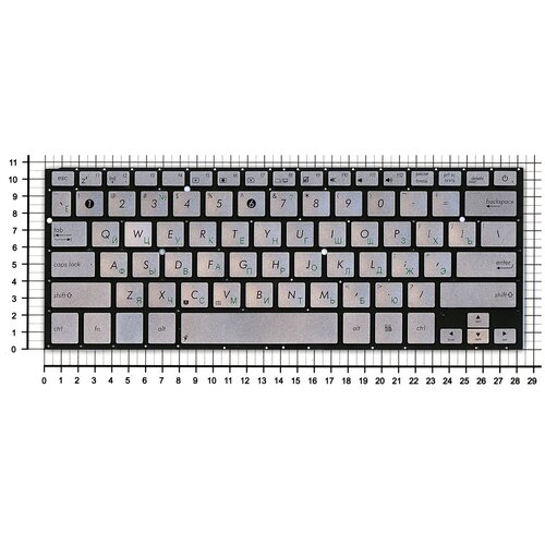 Клавиатура для ноутбука Asus UX31E серебристая 1474₽