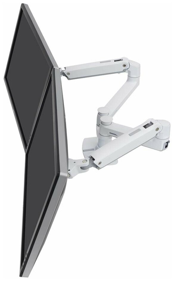 Настольное крепление для двух мониторов LX Dual Side-by-Side Arm белое (45-491-216) Ergotron - фото №1