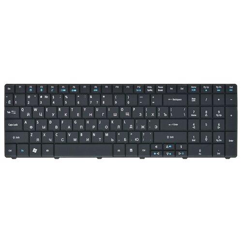 Клавиатура для Acer TravelMate 8531, 8571, 8572, 8572G, 8572T, 8572TG, 8572Z черная клавиатура для ноутбука acer nk i1117 03z