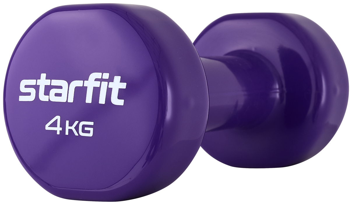 Гантель Starfit Core DB-101 1гант. 4.075кг винил. фиолетовый (УТ-00018826) - фото №3