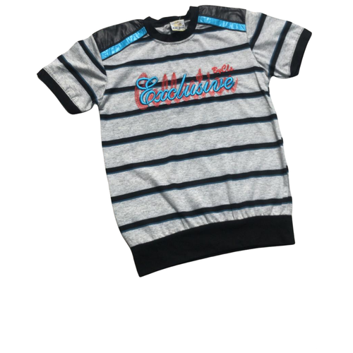 фото Футболка серая для мальчика размер:164 gold steel