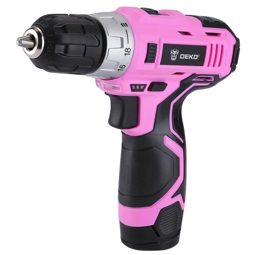 Аккумуляторная дрель-шуруповёрт DEKO GCD12DU3 PINK SET2 оснастка 13 шт 12В 1х15Ач зу 293900₽