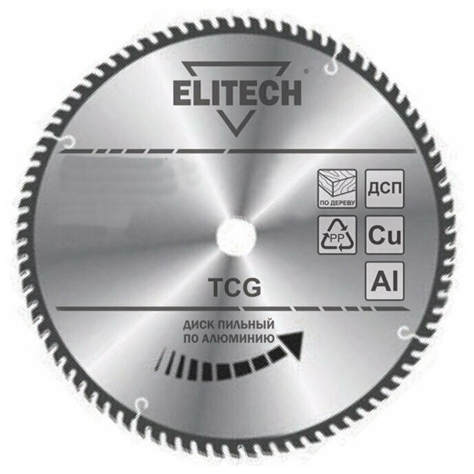 Диск пильный Elitech 160х20/16, 60 зубьев