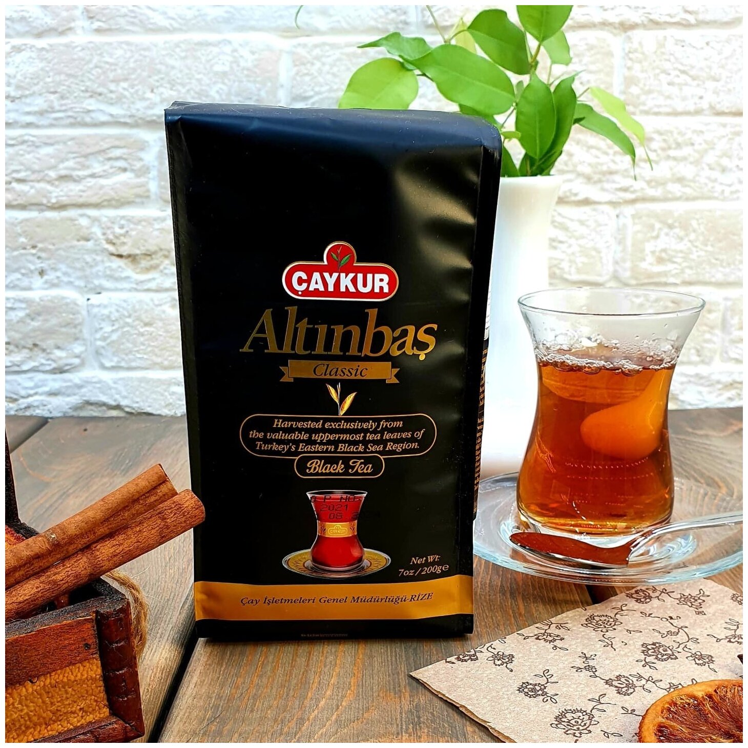 Турецкий чёрный чай Altinbas CAYKUR, 200 гр - фотография № 16