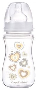 Canpol Babies Бутылочка антиколиковая с широким горлом EasyStart Newborn Baby 240 мл, с 3 месяцев, бесцветный