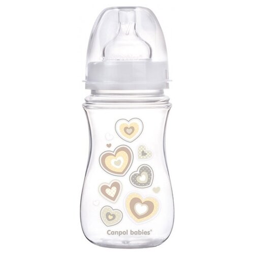 Canpol Babies Бутылочка антиколиковая с широким горлом EasyStart Newborn Baby 240 мл, с 3 месяцев, бесцветный