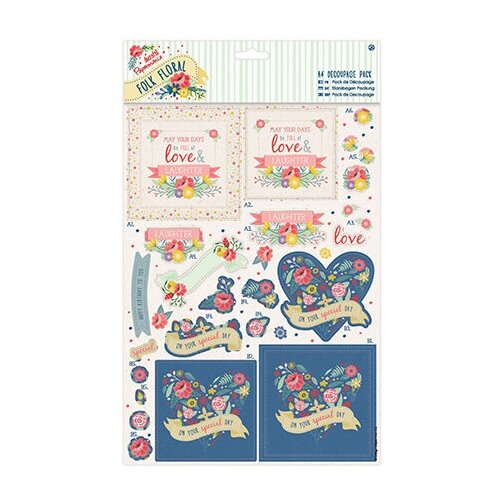 Набор бумаги с высечкой Ты лучше всех Folk Floral А4 (21,0 х 29,7 см) DOCRAFTS PMA169132