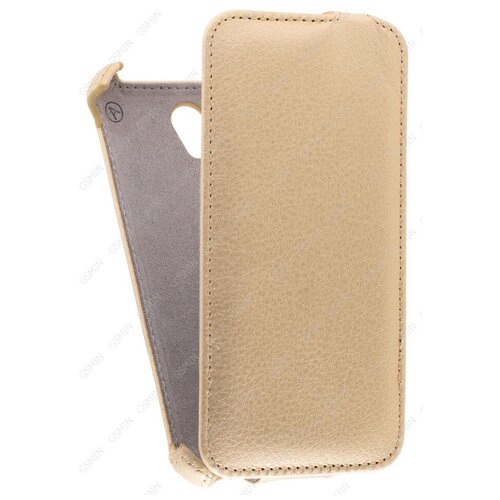 Кожаный чехол для Lenovo A3600D Armor Case (Золотой)