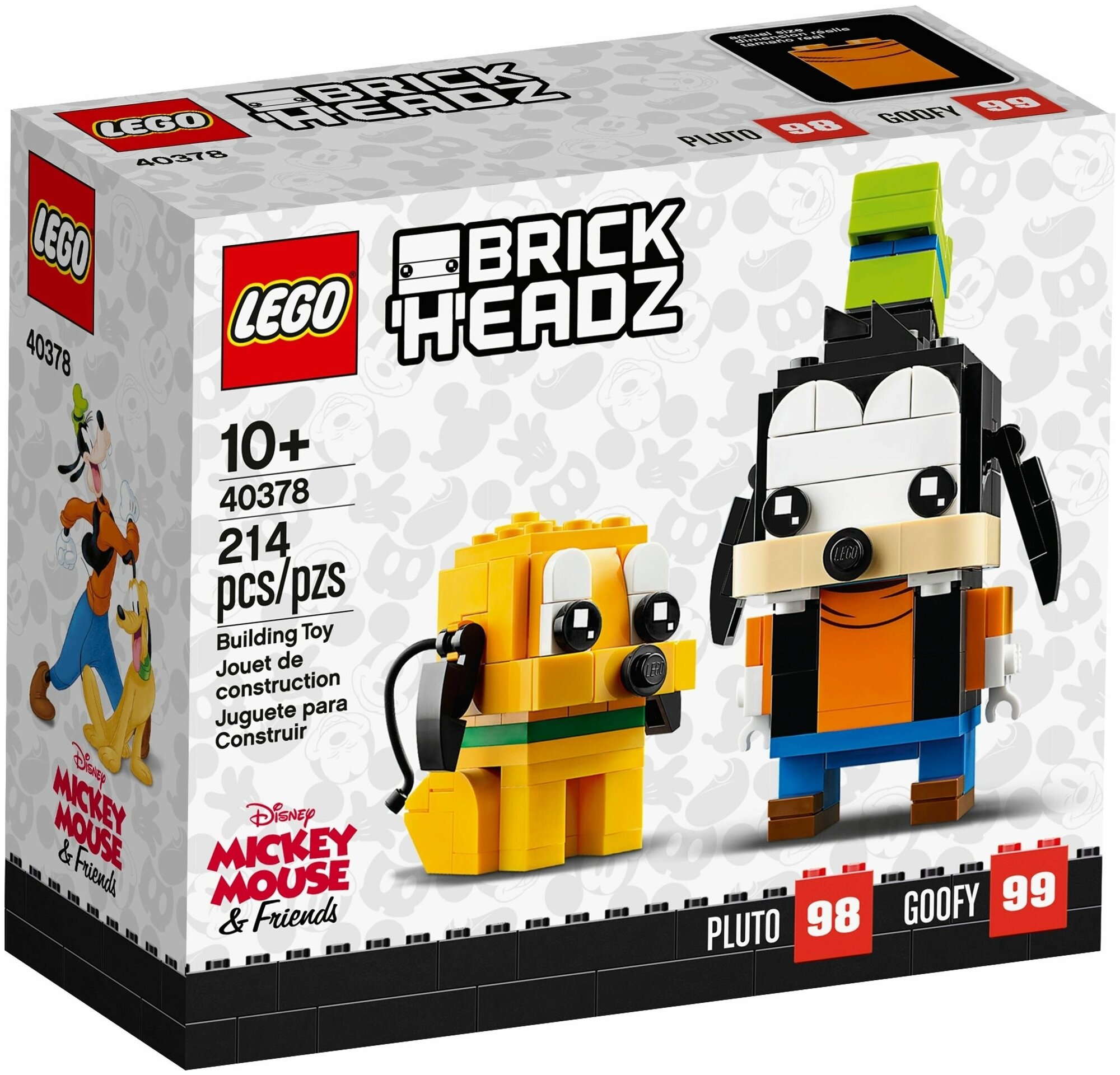 Конструктор LEGO 40378 BrickHeadz Гуфи и Плуто