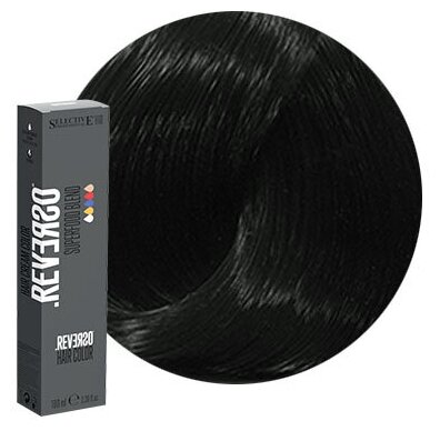 Selective, Крем-краска Reverso Hair Color 1.0 Черный, 100 мл
