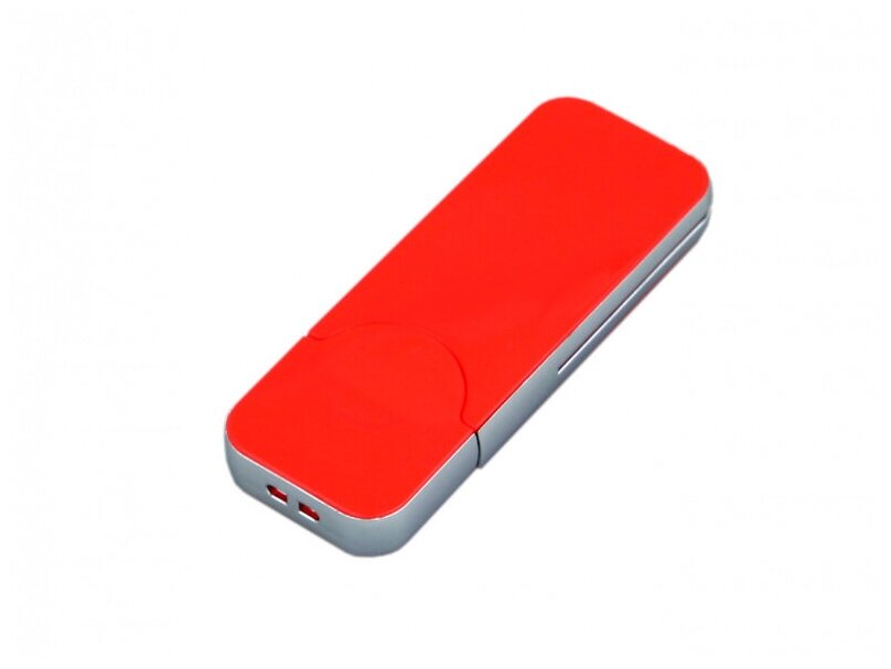 Пластиковая флешка для нанесения логотипа в стиле iphone (32 Гб / GB USB 2.0 Красный/Red I-phone_style Модель 202)