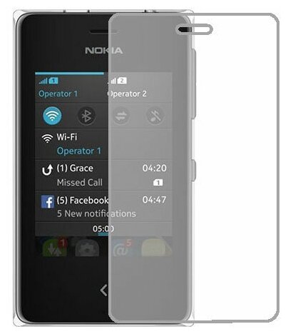 Nokia Asha 500 Dual SIM защитный экран Гидрогель Прозрачный (Силикон) 1 штука