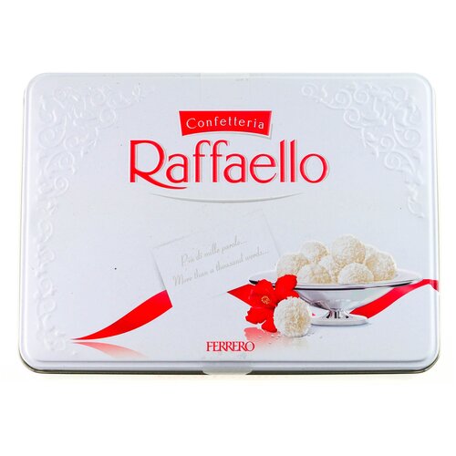 фото Набор конфет raffaello в железной банке миндаль и кокос, 300 г
