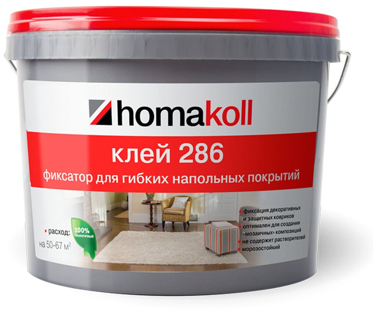 Клей-фиксатор для ковровой плитки Homakoll 286, 10 кг