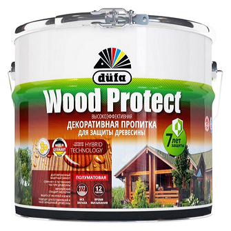 Пропитка Dufa Wood Protect 10л Палисандр для Защиты Древесины с Воском / Дюфа Вуд Протект*