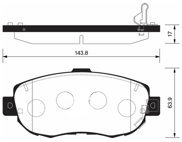 Дисковые тормозные колодки передние SANGSIN BRAKE SP1386 (4 шт.)