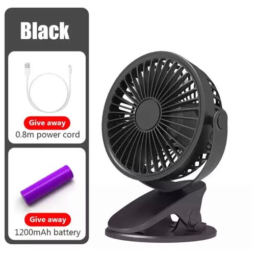 Вентилятор на прищепке в авто и дом Rapture Free AirFlow 101 3 режима скорости АКБ 1200 черный 134100₽