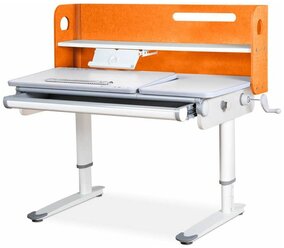 Детский стол Mealux Denver Оранжевый + магнитная линейка-барьер + две подставки для книг + накладка на парту