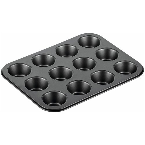 Противень / Противень и силиконовые крышки 12шт. / Форма для кексов / Форма для маффинов / Форма для кексов с силиконовыми вставками 12 ячеек