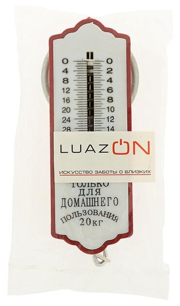 Безмен Luazon, механический, до 20 кг, цена деления 500 г, микс - фотография № 4