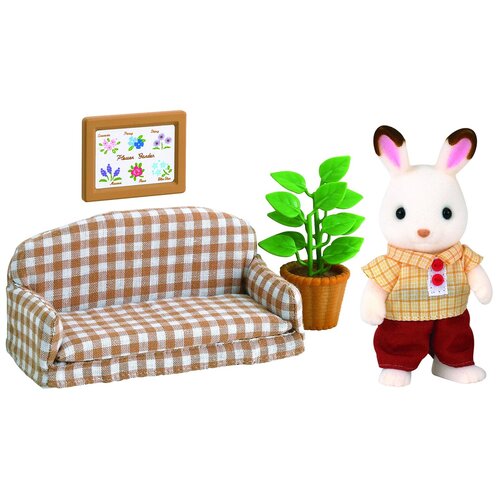 Игровой набор Sylvanian Families Готовые игровые наборы Папа на диване 2201, 4 дет. игровые наборы sylvanian families игровой набор папа на диване