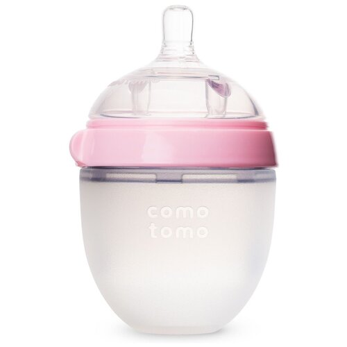 фото Comotomo бутылочка natural-feel baby bottle, 150 мл, с рождения, розовый