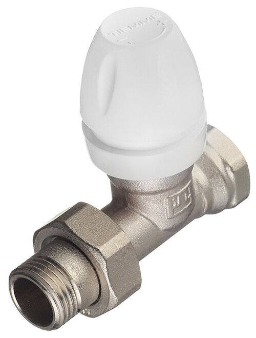 фото Клапан (вентиль) термостатический прямой Tiemme (3300013) 1/2 НР(ш) х 1/2 ВР(г) для радиатора