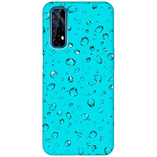 Матовый чехол Rain для realme 7 / Рилми 7 с 3D эффектом бирюзовый матовый чехол true king для realme 7 рилми 7 с 3d эффектом черный