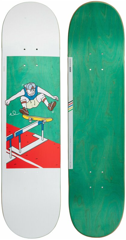 Скейтборд размер 7,75" зеленый DECK 120 BRUCE, размер: NO SIZE OXELO Х Decathlon