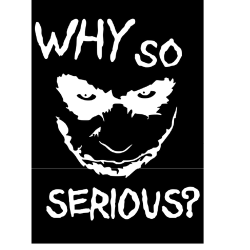 Наклейка на автомобиль джокер белый