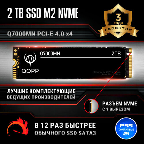 SSD PCI-E 4.0 накопитель M.2 NVMe 2 ТB жесткий диск