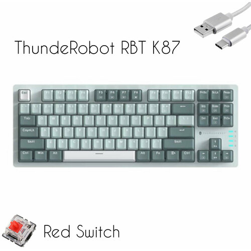 Игровая Механическая Клавиатура ThundeRobot RBT K87 Red Switch с приятным RBT пластиком