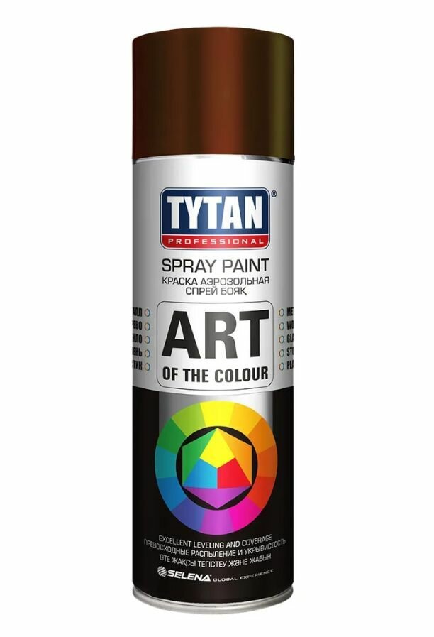 Краска универсальная аэрозольная акриловая Tytan Professional Art of the colour RAL 8017 коричневая 400 мл.