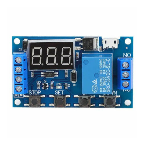 Циклический таймер времени с реле XY-J02 (JZ-801) программируемый цифровой xy wj01 реле времени с дисплеем в корпусе