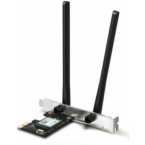 Сетевой адаптер Wi-Fi + Bluetooth MERCUSYS MA80XE PCI Express сетевая карта mercusys wi fi 6 bluetooth pci адаптер ax3000 dual band wi fi 6 bluetooth pci express adapter