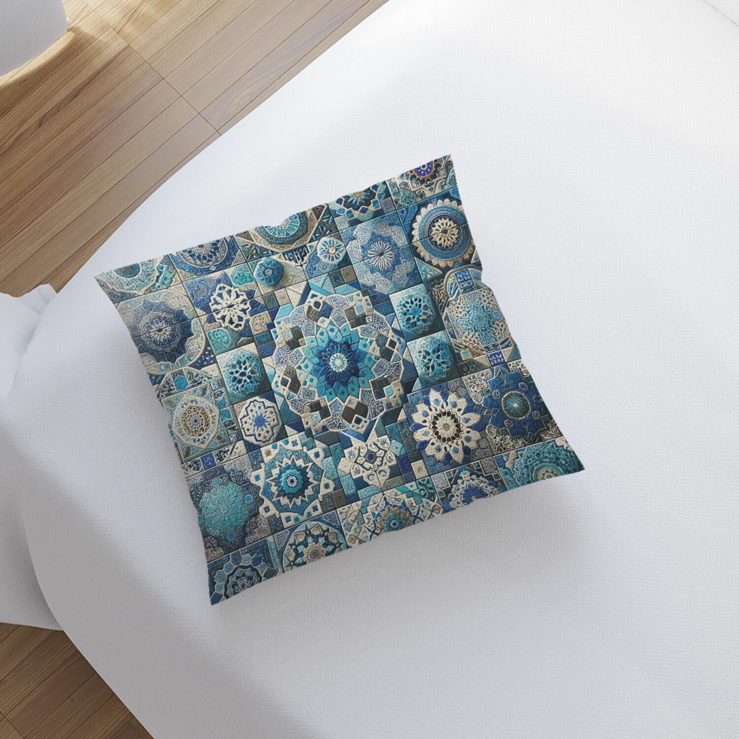 фото Наволочка декоративная на молнии, чехол на подушку "Турецкий печворк" 45х45 см