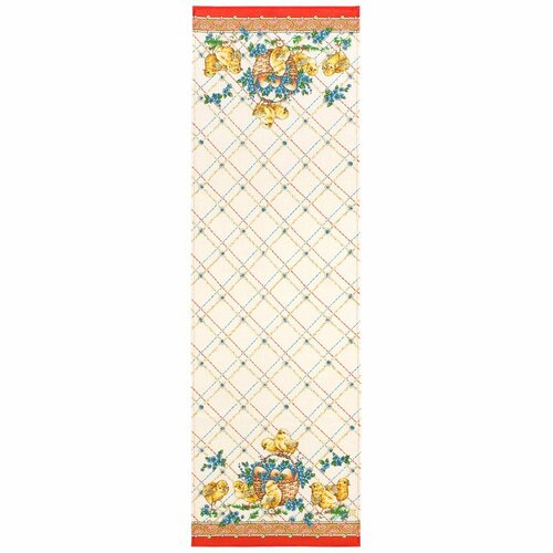 Дорожка настольная (льняная), Павловопосадские платки, 11013 