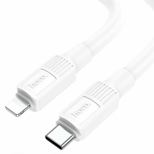 фото Кабель для айфон usb-c hoco x84 solid type-c - lightning, 2.4а, 20w, 1 м, белый hoco.