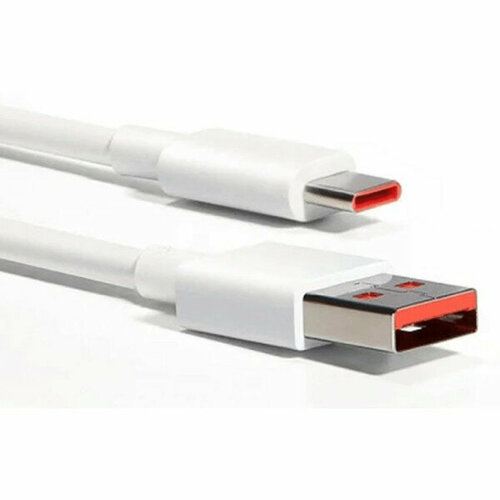 Usb Кабель-зарядка Xiaomi USB на Type-C 6A 1м BHR4915CN белый кабель borofone bx93 super usb usb type c 6a 100w 1м белый