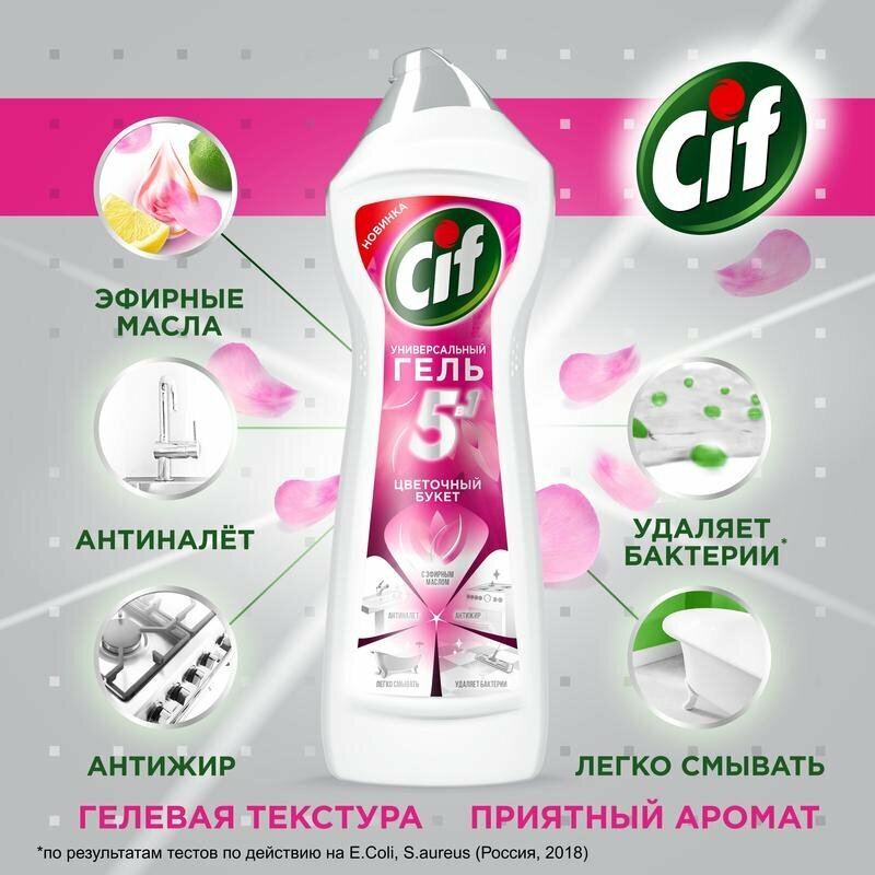 Крем чистящий универсальный Cif Бодрящий цитрус 750мл Unilever - фото №18