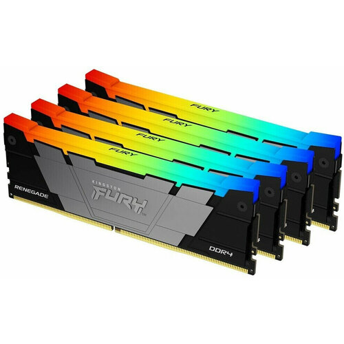 Оперативная память 64Gb DDR4 3200MHz Kingston Fury Renegade KF432C16RB12K464 4x16Gb KIT 2299000₽