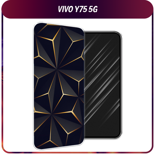 Силиконовый чехол на Vivo Y75 5G / Виво Y75 5G Черные полигоны силиконовый чехол на vivo y75 5g виво y75 5g scrooge mcduck and monopoly прозрачный