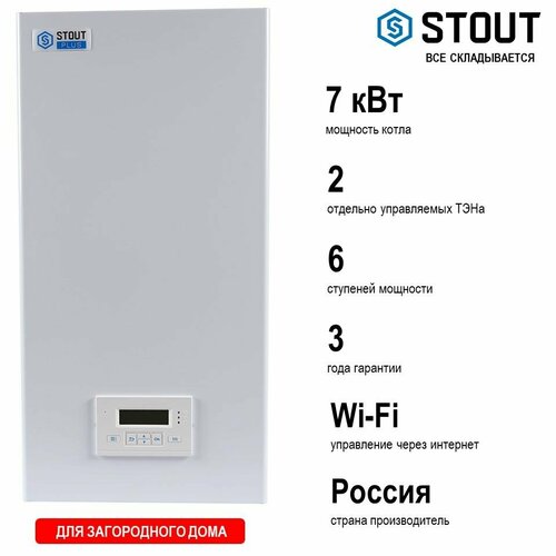 Электрический котел STOUT SEB PLUS 7 кВт (SEB-2201-000007)