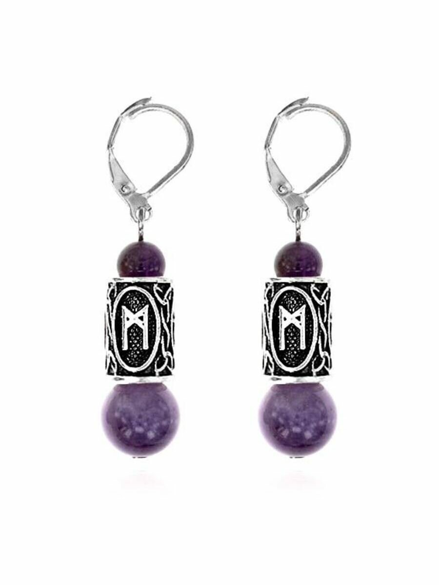 Серьги Вербица, размер 45 мм, серебряный