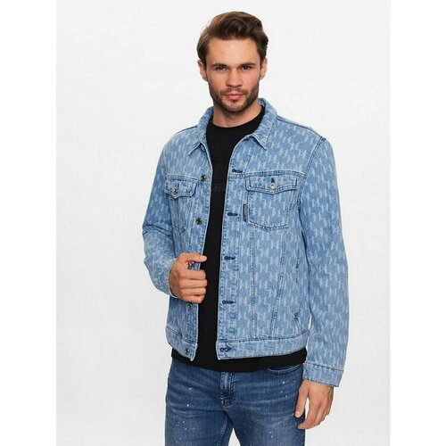 Куртка Karl Lagerfeld, размер XXL [INT], синий куртка karl lagerfeld размер 50 бежевый