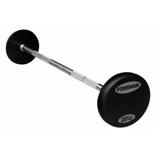 FOREMAN Набор фиксированных штанг FOREMAN Rubber Fixed Barbells (черные обрезиненные), 10-55 кг, 10 штук, шаг 5 кг.