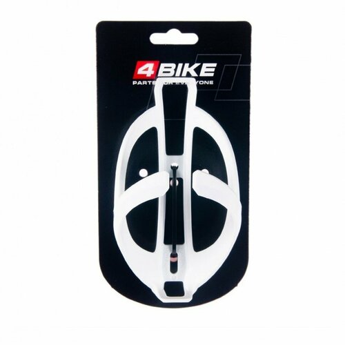 Флягодержатель пластик 4BIKE 056 белый в инд упаковке 621₽