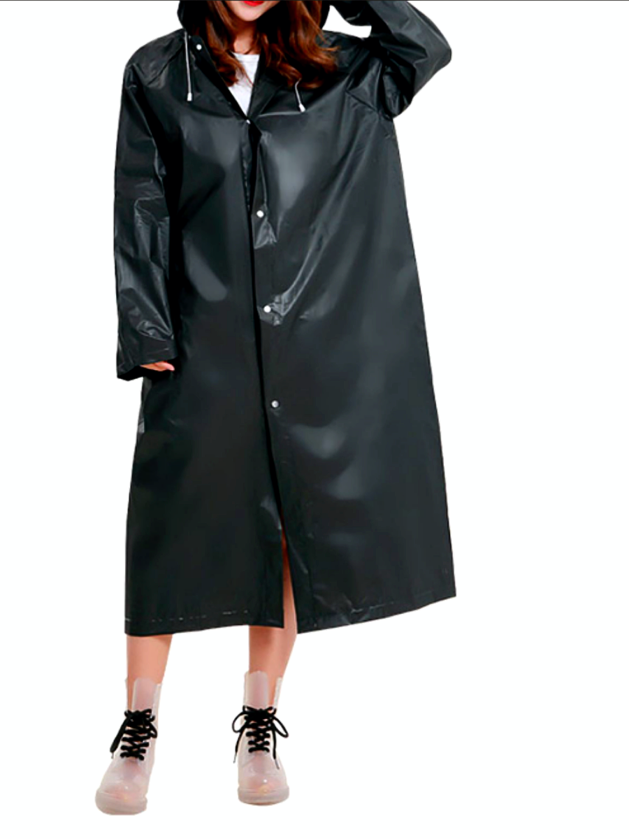 Плащ-дождевик Eva, размер Универсальный, черная — фото 1