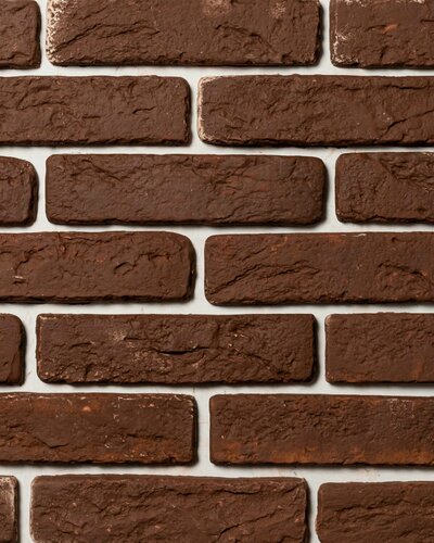 Изображение товара Декоративный гипсовый кирпич инкора-декор Пражский 0,9 м2 темно-коричневый 76 шт 19,5x5см