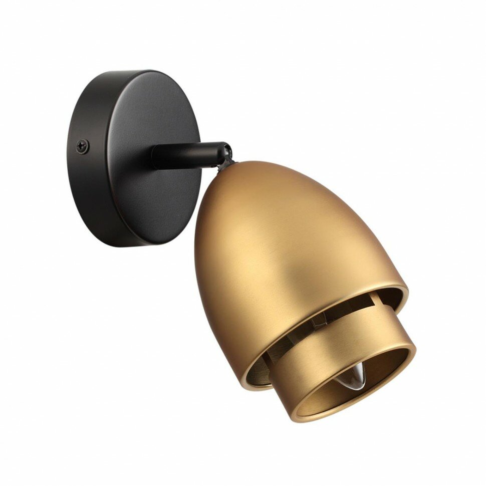 Lumion 8001/1W MODERNI LN25 черный/античное золото металл/металл Настенный светильник Е14 40W 220V AVRORA